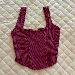 Pink corset crop top